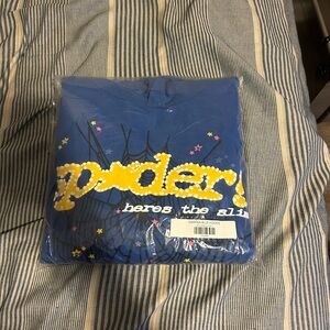 COPY - Sp5der hoodie blue xl